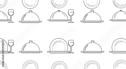 Cloche dish with wine glass.