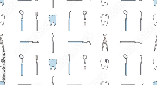 Dental tools and teeth icons 1.