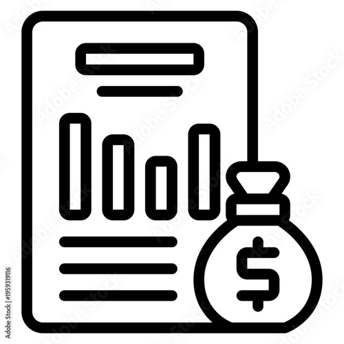 Financial Document with Coin