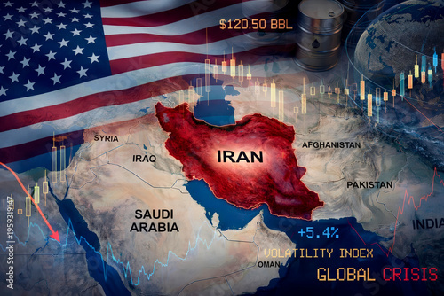 Middle East conflict impacting oil prices and global stock market volatility trends