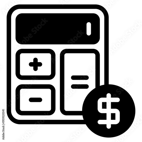 Calculator with Dollar Sign Icon