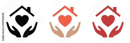 Home Love Illustrations Family House Care Comfort Lifestyle Living Interior Cozy Happiness Protection Shelter Relationship Warm Domestic Vector Illustration Collection