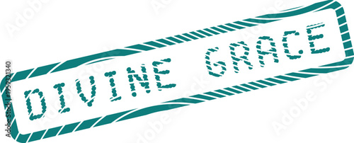 A beautiful Divine Grace rubber stamp image symbolizing spiritual elegance and favor