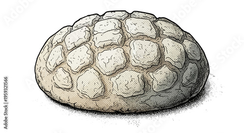 Crusty Bread Loaf Sketch