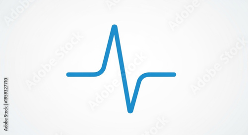 Blue ecg heartbeat line graph on white background symbolizing health and medical concepts