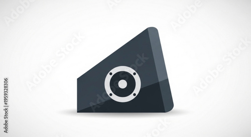 3d speaker icon with sleek design and white background for audio equipment or music concept