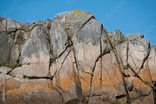 Large granite outcrop at L'Ancresse Bay, Guernsey