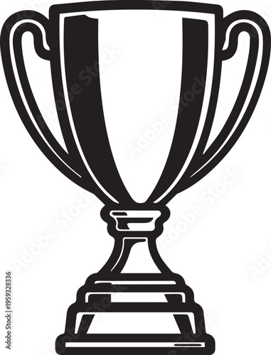A majestic trophy symbolizing achievement, honor, and triumph stands alone, a powerful visual representation of success.
