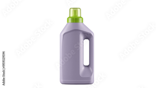 Photos Generic purple plastic bottle with bright green cap for laundry detergent or cle