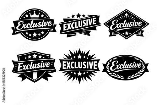 Exclusive badges collection offering premium quality, special offers, and limited edition distinction for products and services