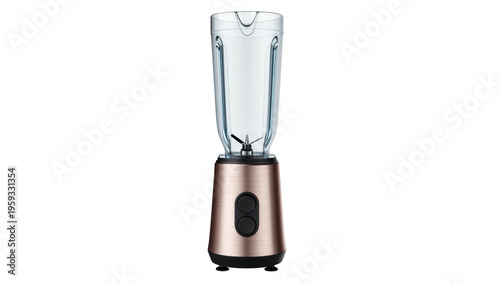 Фотография Elegant rose gold personal blender with transparent pitcher for home kitchen use
