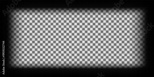 Old cinematic frame, video film strip. Retro vintage tape empty template with slide.Video photo reel on transparent vector background