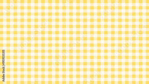Yellow and white gingham pattern fills the entire frame