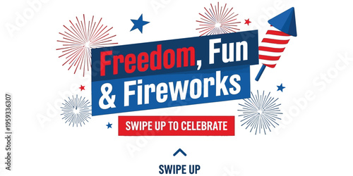 Independence day celebration with fireworks and patriotic fun