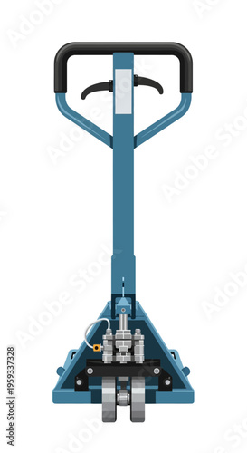 Blue Hydraulic Hand Pallet Truck Equipment.