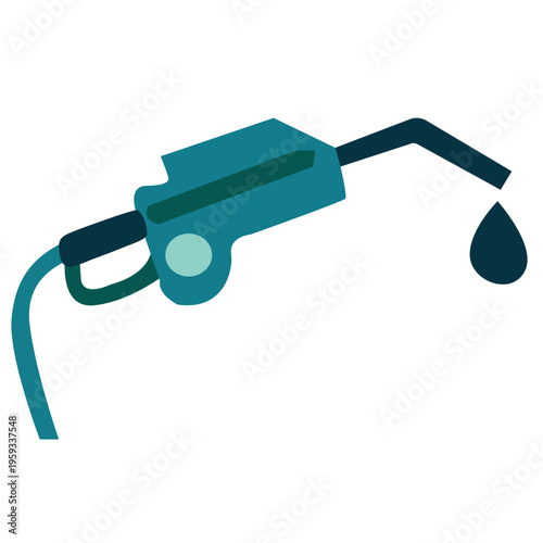 A filling gun for a gas station. Refueling with fuel. Vector drawing of a filling element for oil and gas and gasoline.