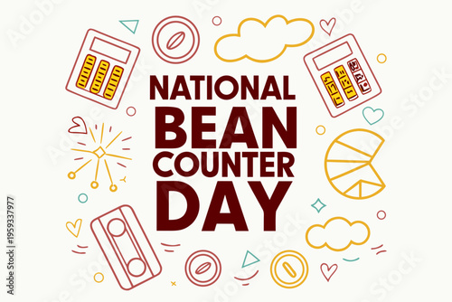 Accounting and Finance Concept Vector, National Bean Counter Day Design