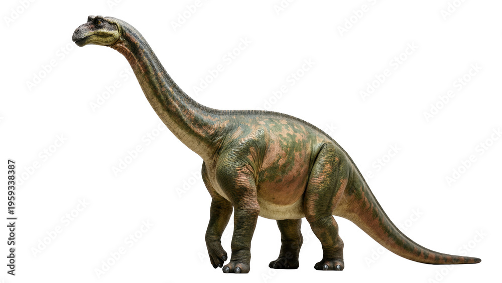 Fototapeta premium Prehistoric giant long-necked sauropod dinosaur, majestic creature from ancient times