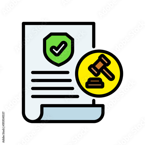 Insurance Regulations lineal color icon