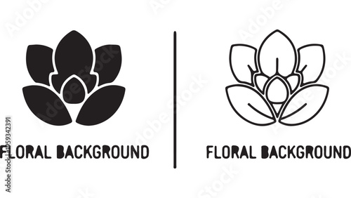 Lotus flower icons with transparent background
