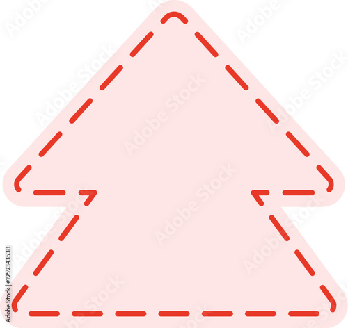 Sticker Label Shape Set, Dashed Cut Line Frames Collection, Rounded Geometric Badge Template Pack