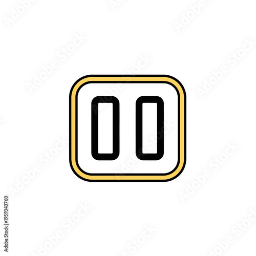 Close-Up of a Digital Counter Display Showing Zero with Rounded Edges