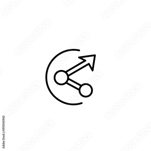 Creative Share Icon Representing Connection and Data Sharing
