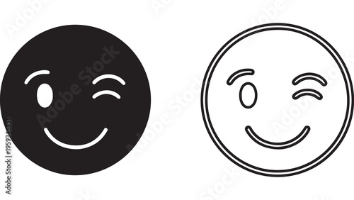 Smiling face icon with transparent background