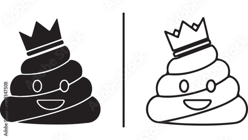 King poop icon with transparent background