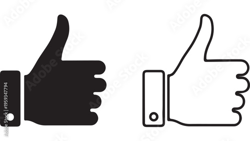 Like symbol icons with transparent background