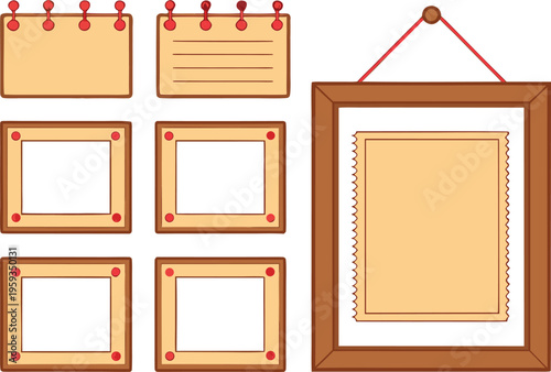 Classic Corkboard Notice Board Set. Corkboard Office Pinboard Layout. Bulletin Corkboard Display Design. Corkboard Wall Organizer Collection. Pin Corkboard Message Board Concept. Corkboard Office Work