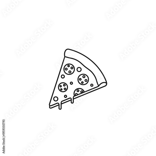 Delicious Slice of Pepperoni Pizza with Melty Cheese and Crust