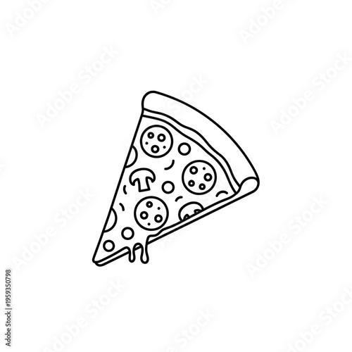 Delicious Slice of Pepperoni Pizza With Melty Cheese and Crispy Crust