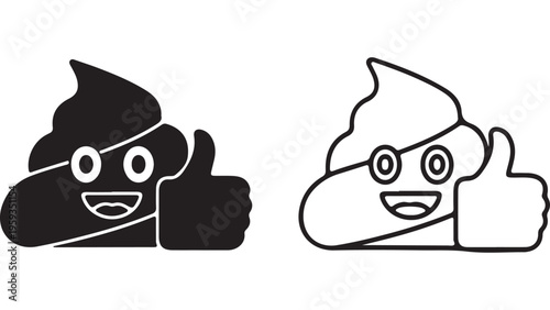 Smiling poop emoji with thumbs up