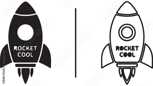Rocket icon with transparent background
