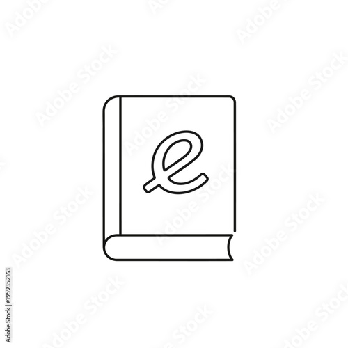 Elegant Hardcover Book with Stylish Letter E Design for Reading and Literature Enthusiasts