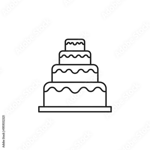 Elegant Multi-Tiered Celebration Cake with Decorative Icing Design