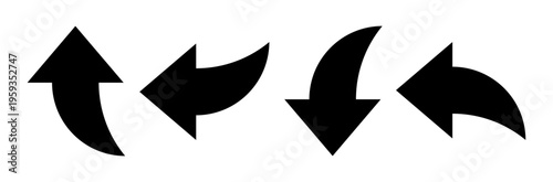 Free Download Round arrows icon set. Arrows on flat style for web or interface design. Direction symbols - GFXLoad