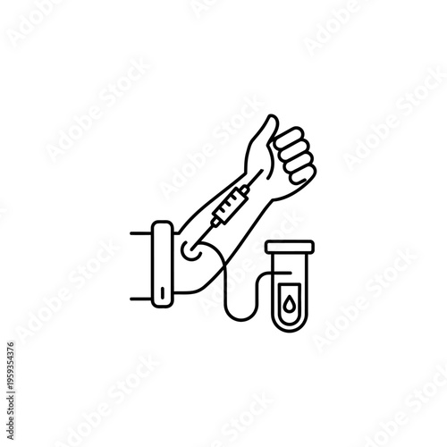 Medical Intravenous Drip Illustration Showing Fluid Administration Process