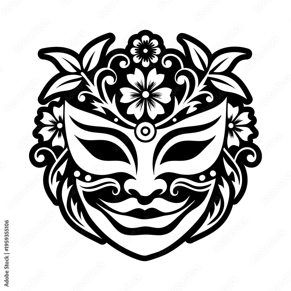 Obraz premium Glyph style icon of a theater mask