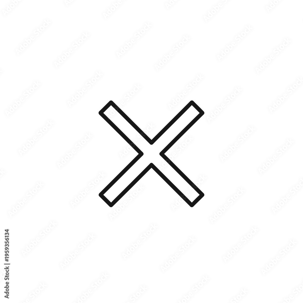 Fototapeta premium Minimalist Black and White Icon Design for Digital and Graphic Use