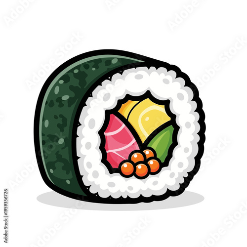 Sushi Roll Illustration