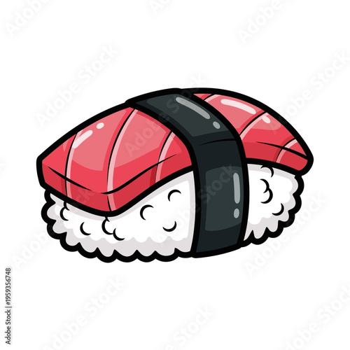 Tuna Nigiri Sushi Illustration