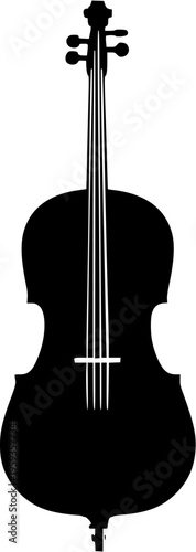 Elegant Melodies: A Solitary Cellist's Side Profile