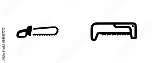 Edgy Elegance: A Sleek Vector Silhouette of a Hacksaw, Minimalist and Chic