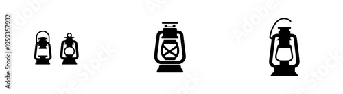 Antique Lanterns - Vintage Side Profile - Glass Globe