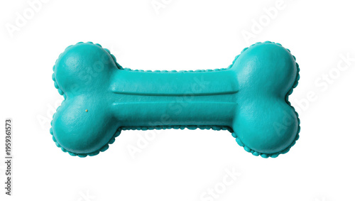 Tableau sur toile Durable turquoise rubber dog bone chew toy, perfect for pet play and dental care