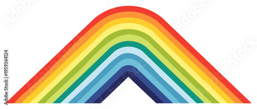 Abstract Colorful Rainbow Arching Across, Vibrant Graphic Illustration
