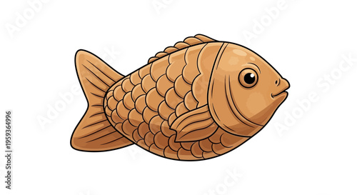 Golden Fish Shaped Pastry