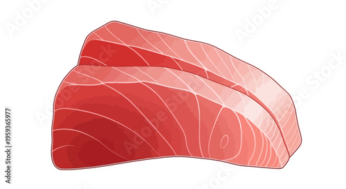 Raw Tuna Fillet, Fresh Seafood Ingredient